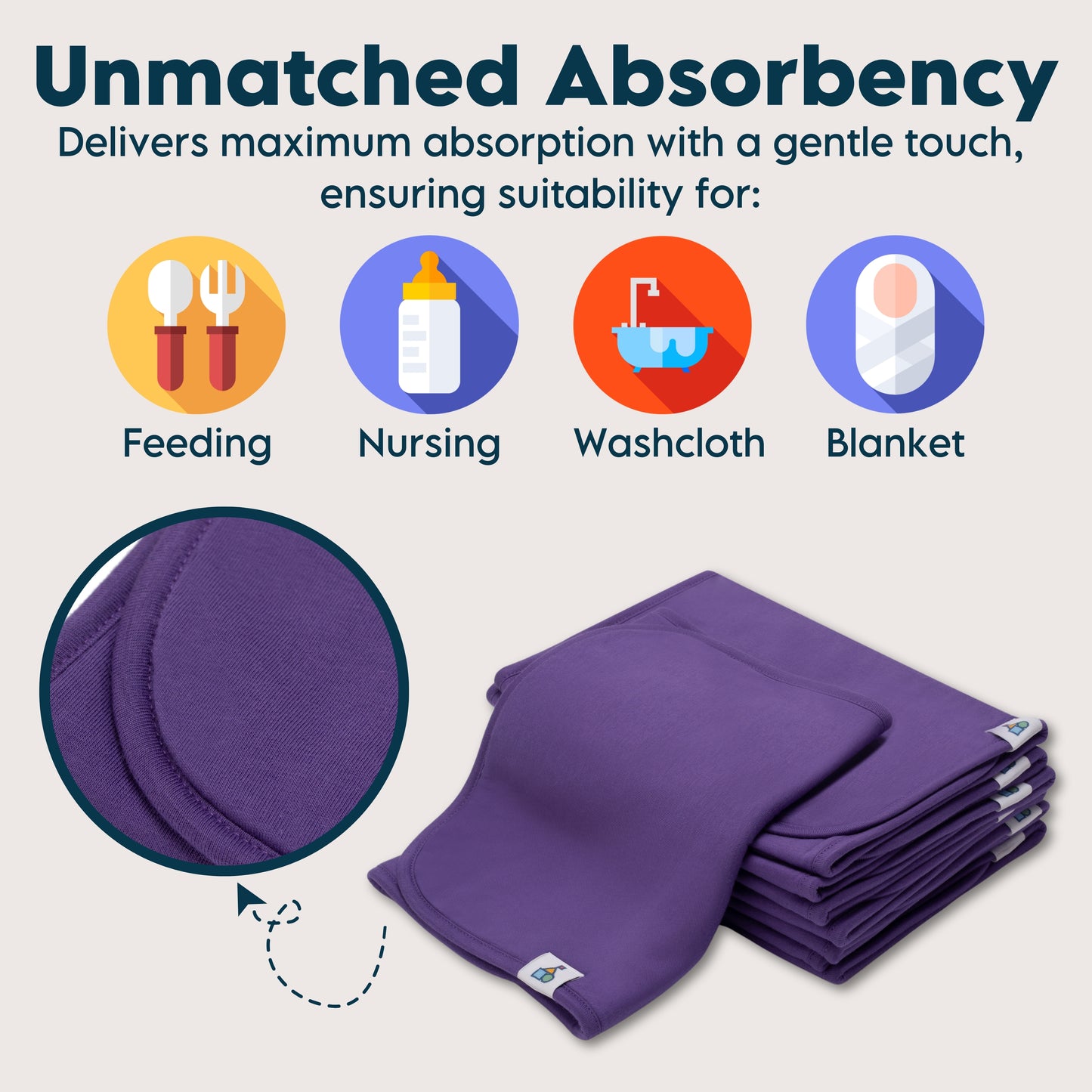 Organic Cotton Burp Cloths